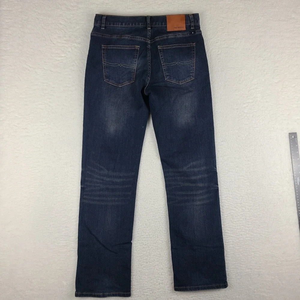 Lucky Brand Jeans Boys 18‎ Blue Classic Straight Leg Dark Wash Denim *